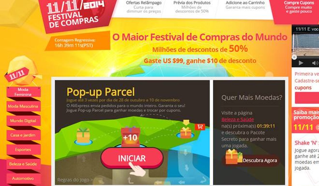 Maior festival de compras online do mundo acontece nesta terça