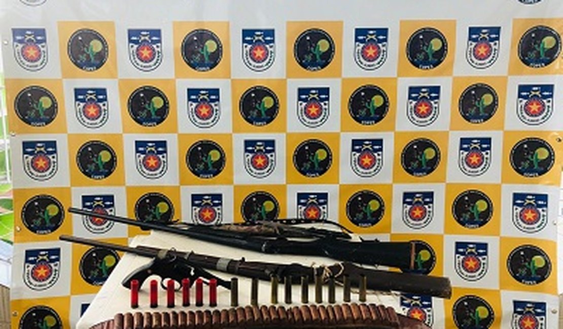 Copes-Caatinga apreende três armas de fogo e munições em assentamento de Olho D’Água do Casado