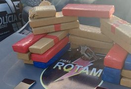 Rotam prende quatro pessoas e apreende 19 kg de maconha durante abordagem, em Maceió