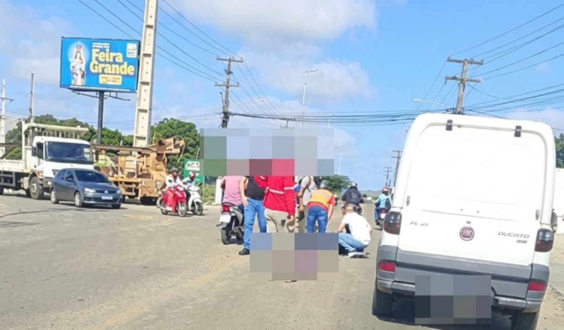 Três mulheres ficam feridas em batida entre duas motos no trevo para Feira Grande