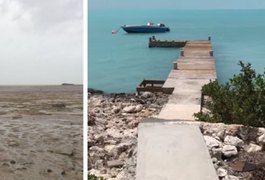 Vídeo. Mar 'volta' para as Bahamas depois do Furacão Irma 'sugar água'