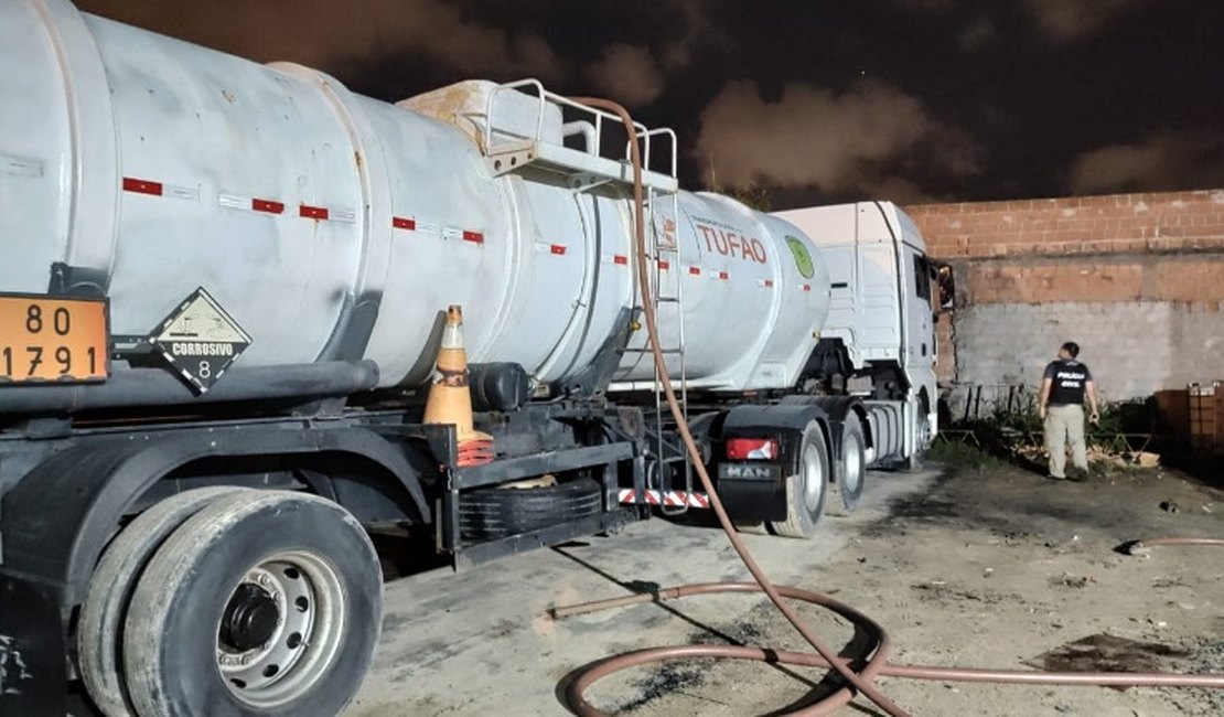 Operação prende três pessoas por desvio de cargas de cloro de empresa em Maceió