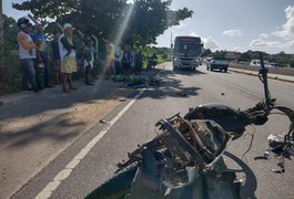 Motociclista morre após invadir a contramão na AL-110, em Arapiraca