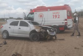 Acidente envolvendo veículo de passeio deixa uma pessoa morta na zona rural de Girau do Ponciano