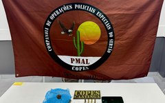 No Sertão, PM-AL detém suspeitos com arma de drogas