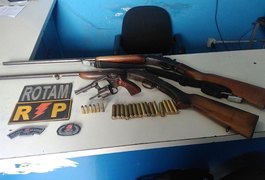 Rádio Patrulha apreende armas de fogo durante operação deflagrada em Minador do Negrão