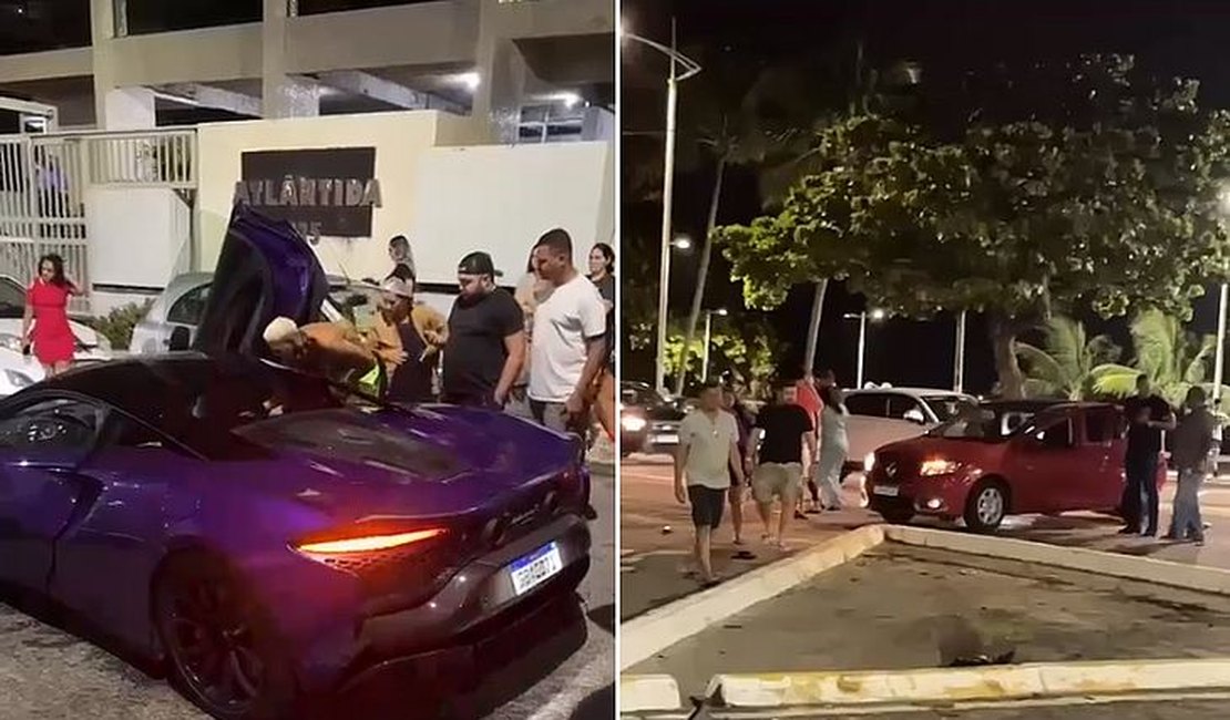 Acidente com carro de luxo deixa uma pessoa ferida na capital alagoana