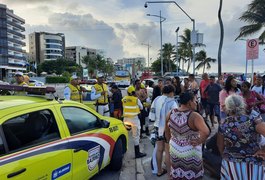 Turistas ficam feridos após acidente na orla de Maceió
