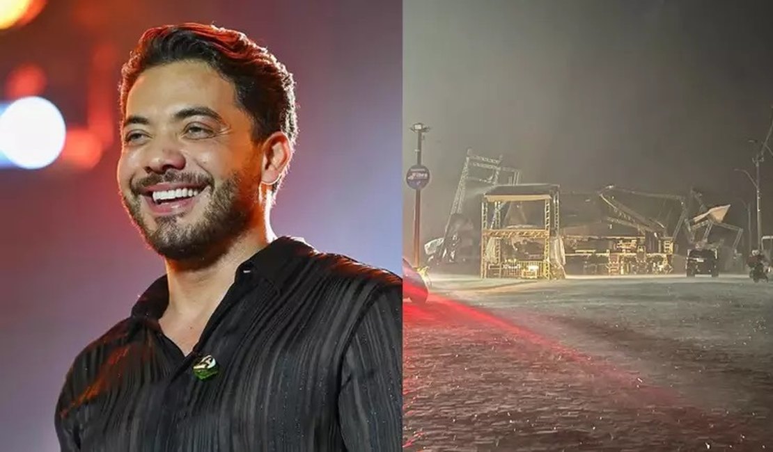 Show de Wesley Safadão é cancelado após palco ser destruído por temporal no Piauí