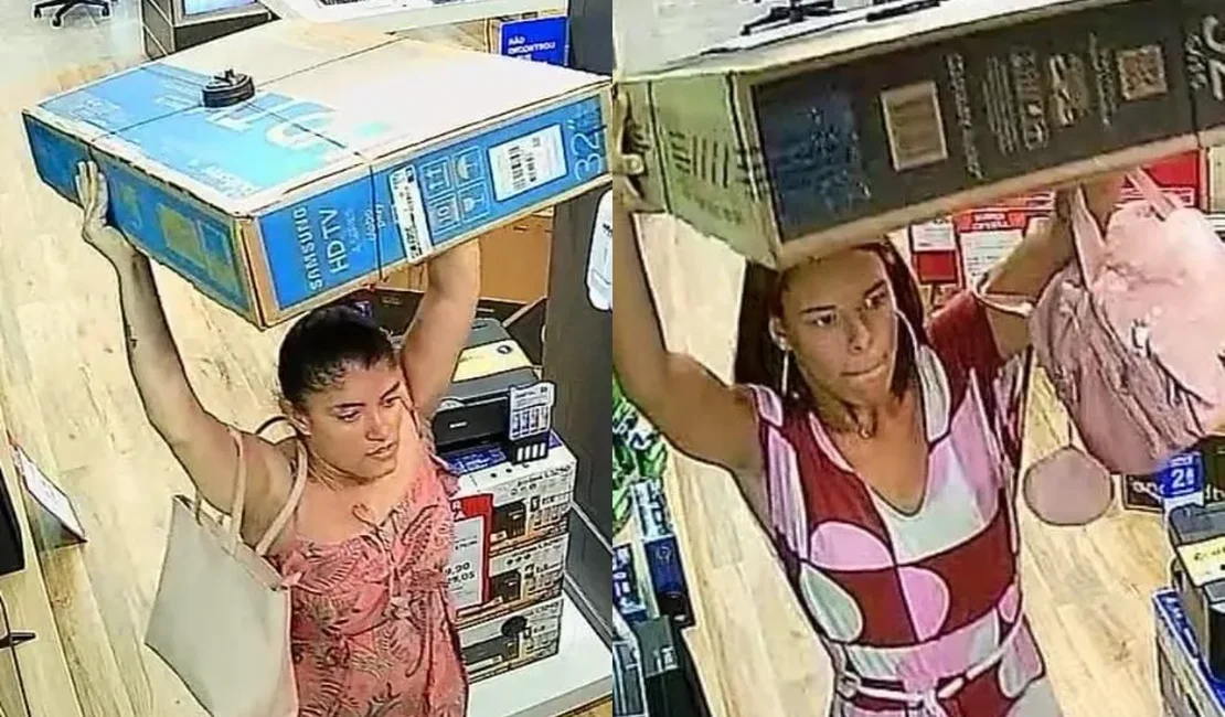 Polícia identifica mulheres que furtaram TVs de loja em shopping de Maceió