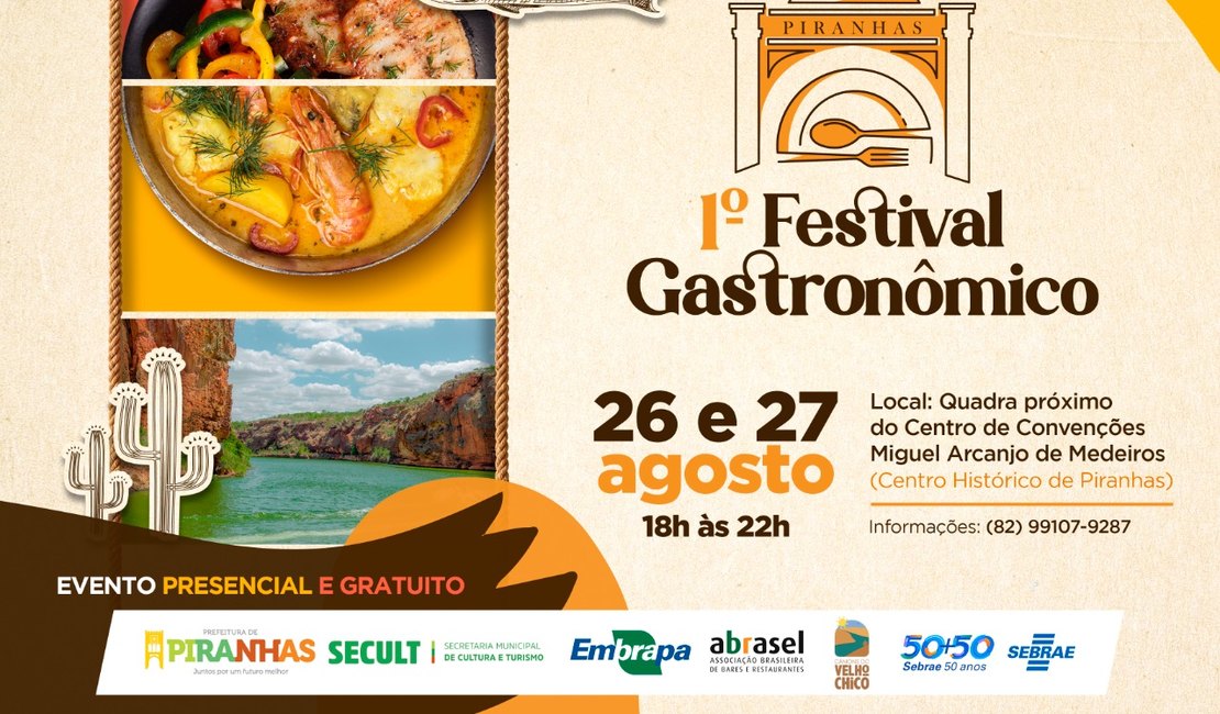 1° Festival Gastronômico de Piranhas valoriza pequenos negócios e produção da região