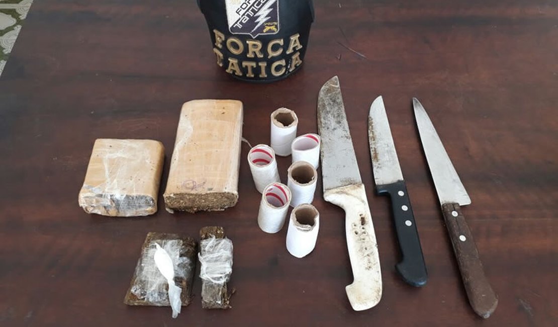 Força Tática prende suspeito de tráfico de drogas em Arapiraca