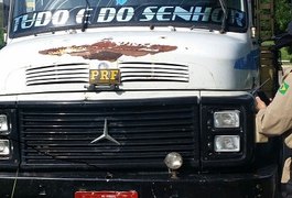 Caminhão furtado em PE é recuperado pela PRF em AL