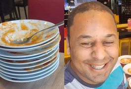 Viralizou: pintor é expulso de rodízio após comer demais e tem dinheiro devolvido