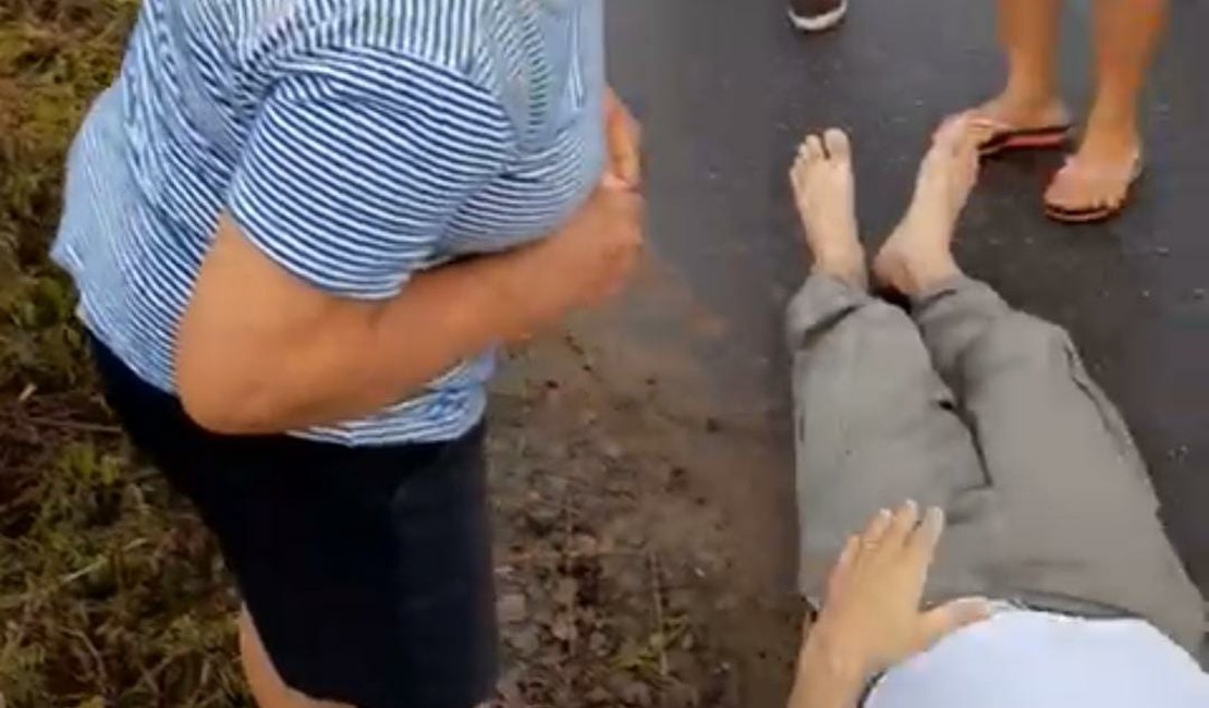 Policial militar ferido em batida na AL-487 tentou desviar de buraco antes do acidente