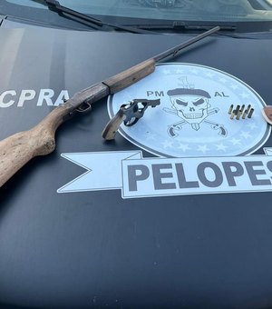 Pelopes e Cisp de Lagoa da Canoa apreendem armas de fogo durante operação em Campo Grande