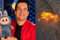 Esposa de Regis Danese queima boneco Labubu após incêndio em casa: 'Nenhum mal terá poder'