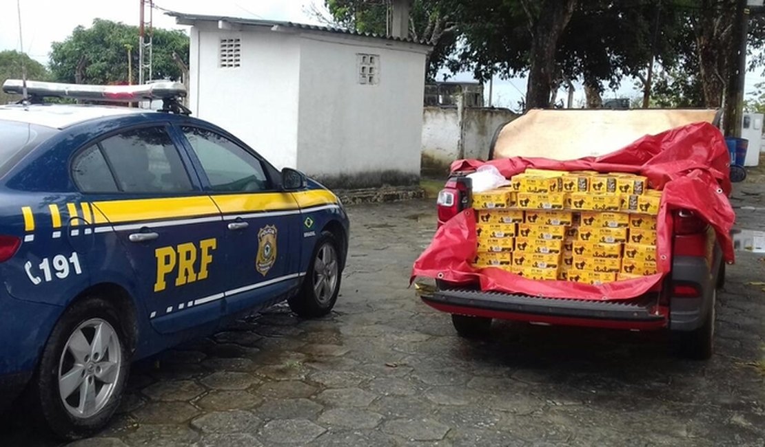 PRF apreende 180 kg de fumo de Arapiraca sem nota fiscal