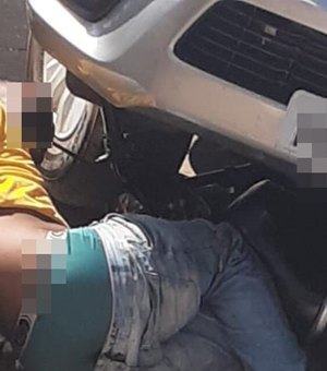 Vídeo. Homem reage a assalto e joga caminhonete em cima de assaltantes em Goiás