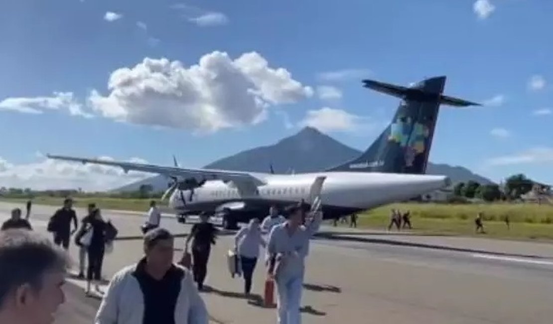 Avião faz pouso de emergência no aeroporto de Governador Valadares, em Minas Gerais