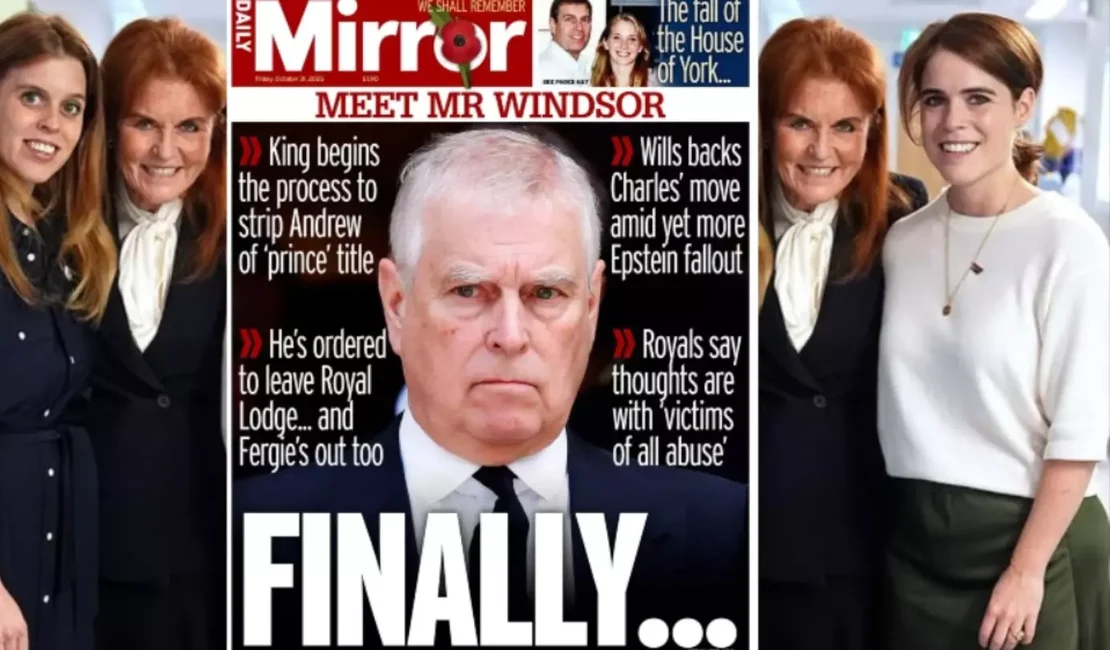 Escândalo Real: Príncipe Andrew perde título, é expulso de residência oficial e arrasta família para o fundo do poço