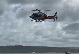 Corpo de Bombeiros realiza busca aérea por jovem vítima de afogamento na Barra de São Miguel
