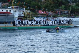 Protesto em defesa do Rio marca procissão do Bom Jesus dos Navegantes de Penedo