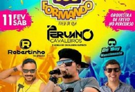 Bloco 'Sou Formando' traz Cavaleiros Elétrico e outras atrações ao Folia de Rua em Arapiraca