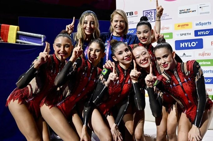 Com capitã alagoana, Brasil faz história e conquista dois ouros no Mundial de ginástica rítmica