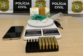 Homem é preso ao fazer manobra brusca no carro e ser flagrado com drogas, em Maceió