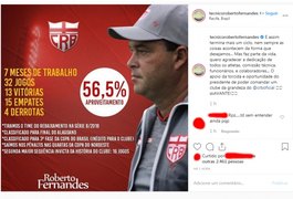 Após eliminação, técnico Roberto Fernandes é demitido do CRB
