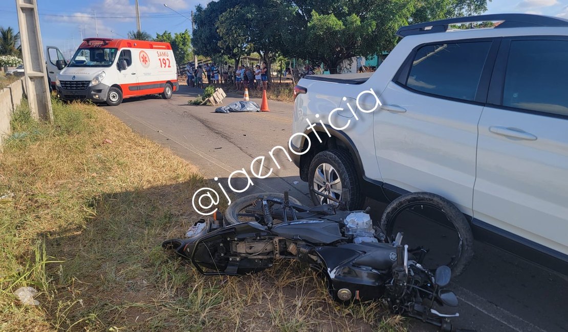 Motociclista morre após grave colisão com carro em Craíbas