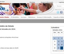 Site do Ministério da Saúde aparece com críticas a Michel Temer