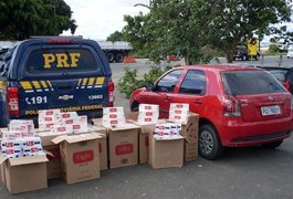 PRF apreende 7 mil maços de cigarro paraguaio em Garanhuns