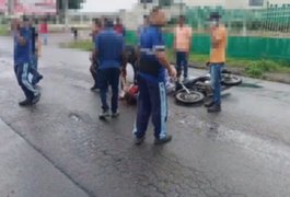 Motociclista fica ferido em acidente de moto perto da entrada de Girau do Ponciano