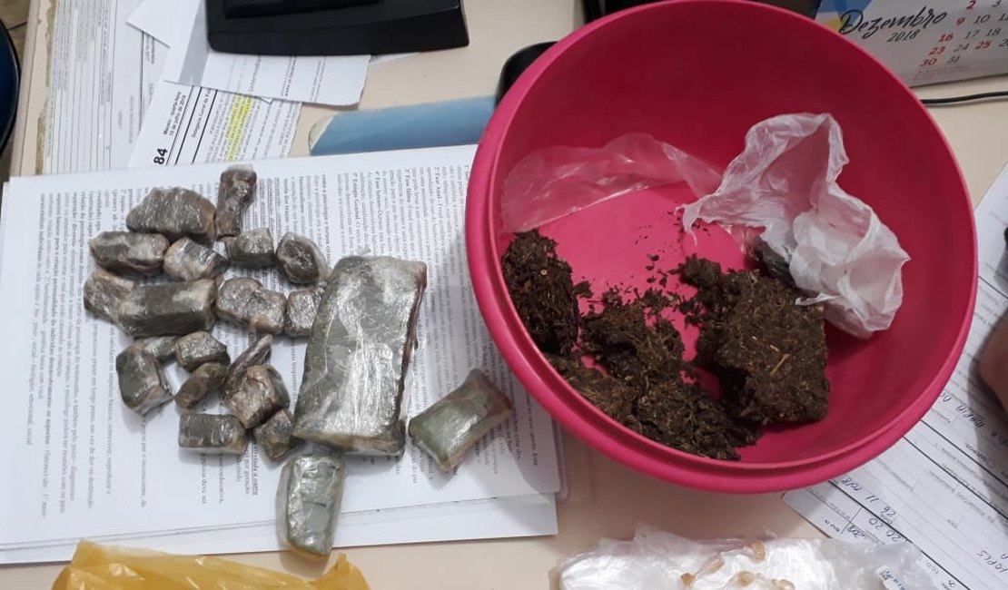 Suspeito foge e outro é detido por tráfico de drogas em Arapiraca