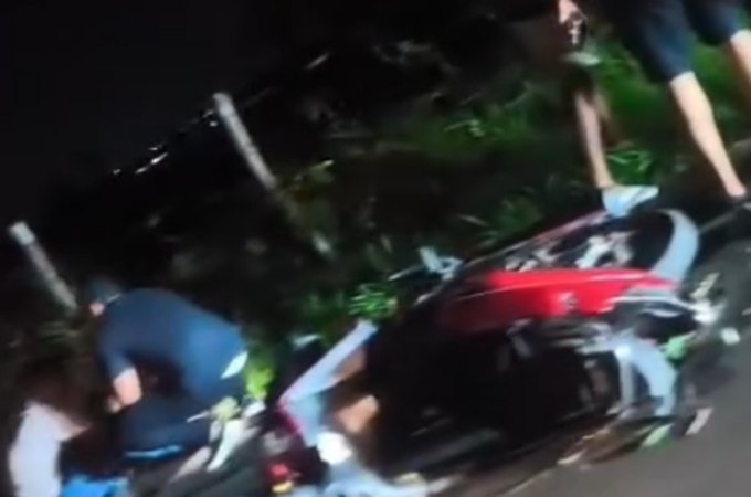 Colisão entre motos deixa quatro feridos na AL-115, após o Brisa do Lago