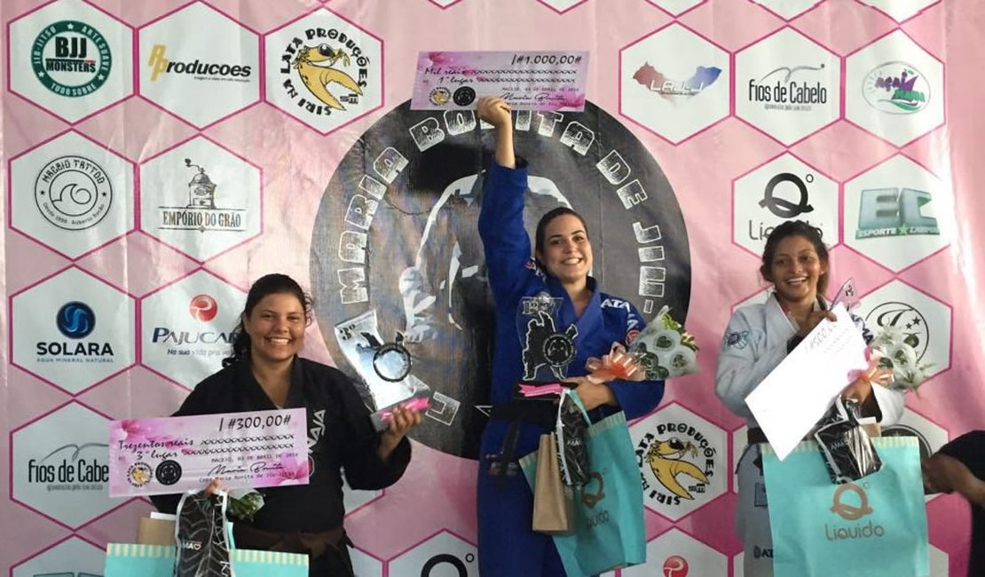 Arapiraquense é a grande vencedora em competição de Jiu-Jitsu, em Maceió