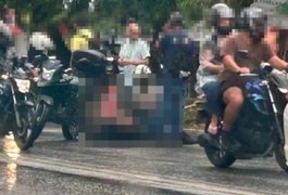 Condutor cai de motocicleta e fica com fratura exposta em Maceió