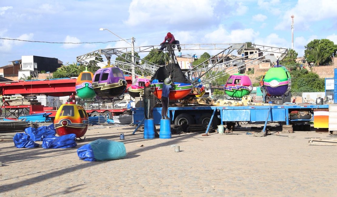 É falsa a notícia de que não haverá parque de diversões em Arapiraca
