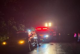 Carreta tomba e deixa motorista ferido na BR 101, em Novo Lino