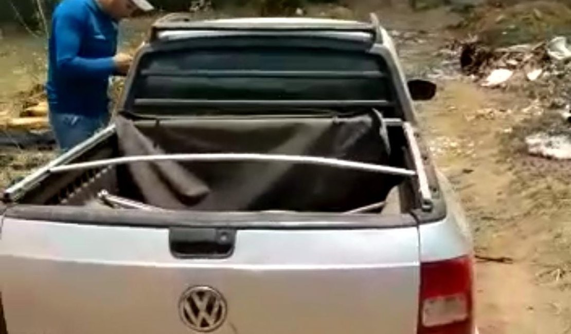 Vídeo. Carro roubado durante assalto a residência em Igaci é localizado em Craíbas