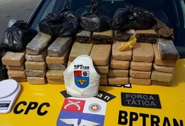 Polícia Militar apreende 40 quilos de maconha em Maceió