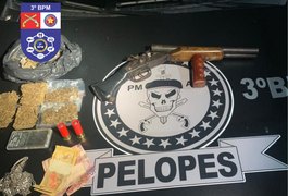 Homem é preso com maconha e arma de fogo em Girau do Ponciano