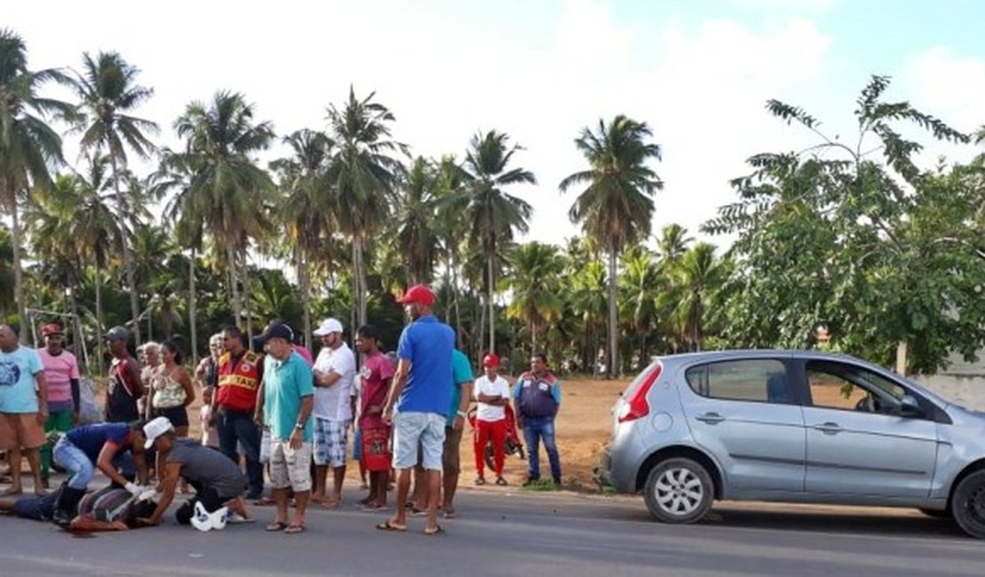 Acidente em Coruripe deixa motociclista gravemente ferido