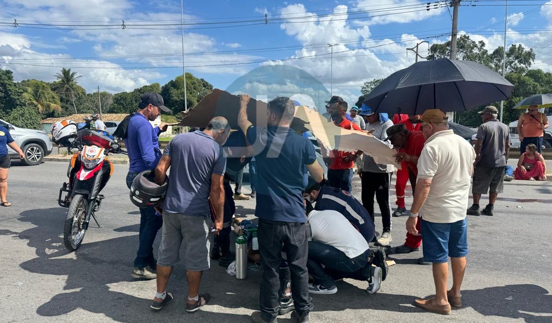 Vídeo. Idoso fica gravemente ferido após atropelamento na AL-220, em Arapiraca