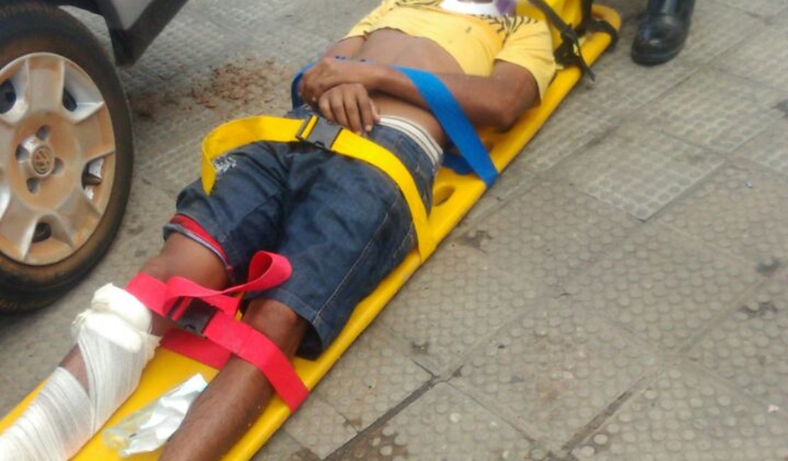 Motociclista perde o controle e sofre acidente, em Arapiraca