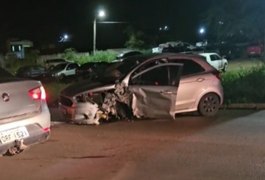 Acidente envolvendo dois carros e uma motocicleta deixa feridos na ﻿BR-316, em Palmeira dos Índios