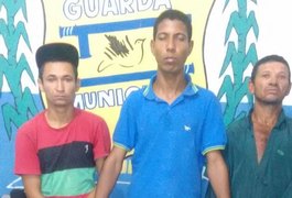 Suspeitos de furto são detidos por guardas municipais em Teotônio Vilela, AL
