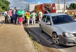 Colisão envolvendo carro e moto deixa motociclista ferido em Arapiraca